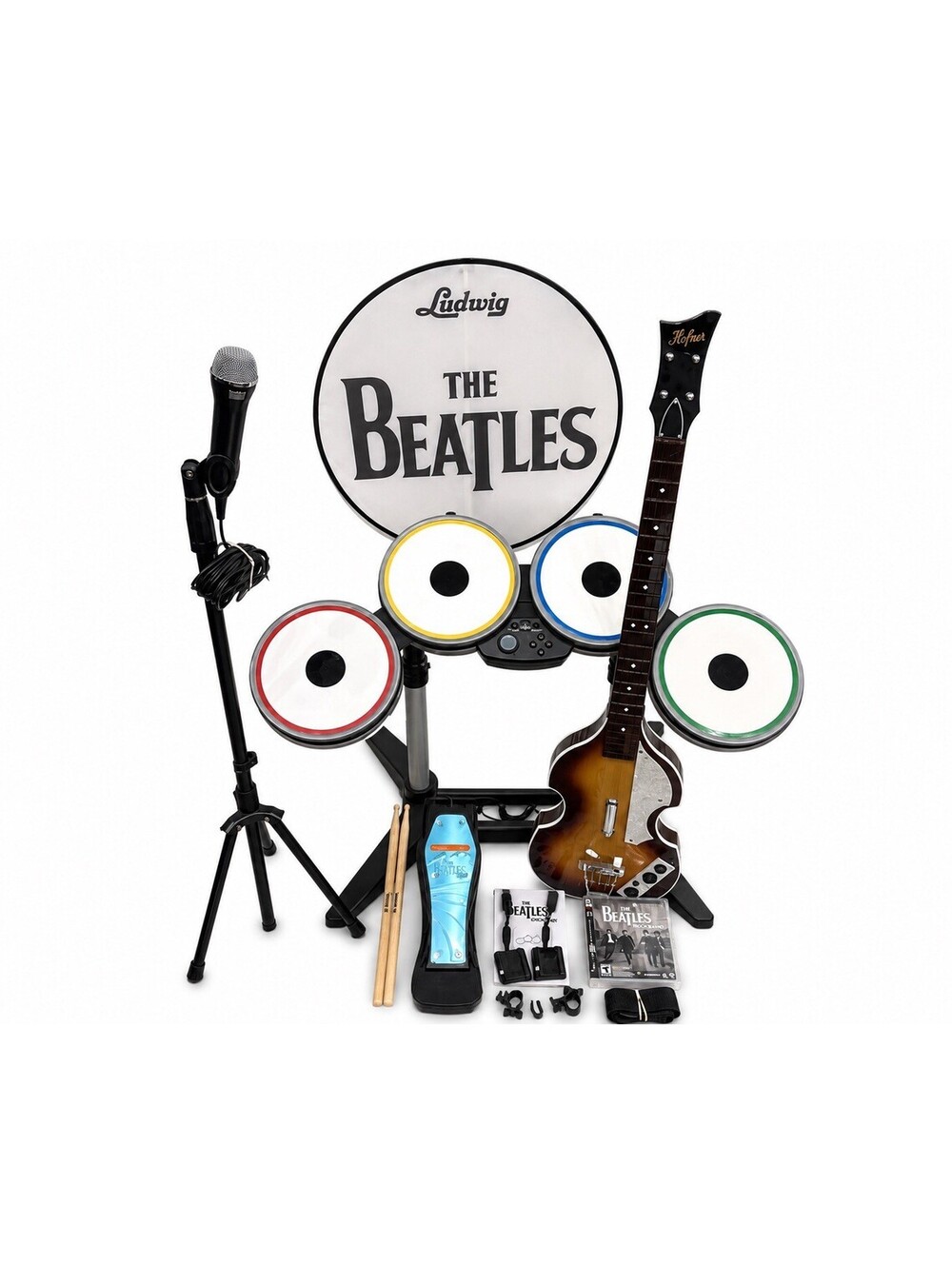 The Beatles Rockband PS3 PlayStation 3 Limited Edition Drums Guitar Tested